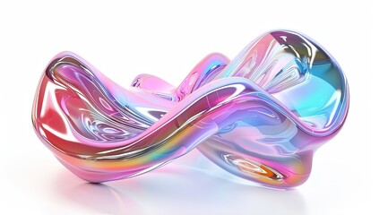 Holographic Rainbow Fluid: Futuristic Elegance