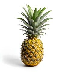 Obraz premium Pineapple Illustration Digital Fruit Painting Isolated Background Graphic Vegan Healthy Food Design