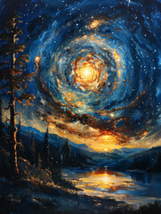 Galactic Cosmos Background Illustration