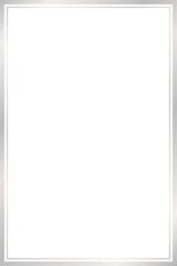 Rectangle subtle two outlines silver frame with 2x3 scale ratio for card, banner, video, presentation, invitation
