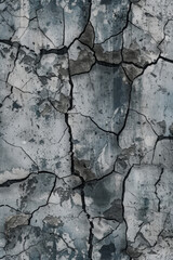 Obraz premium Cracked concrete, featuring fissures and weathered surfaces. Cracked concrete textures offer a gritty and urban backdrop