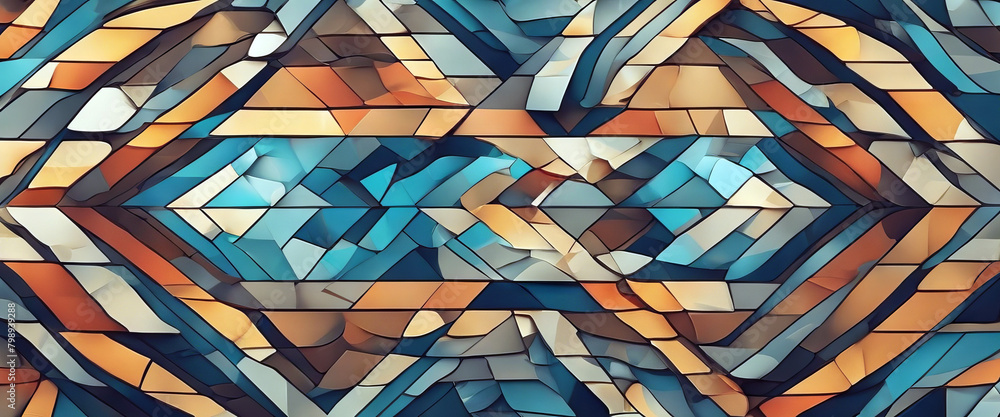 Poster mosaic pattern ratio aspect abstract geometric background texture design technology illustration con