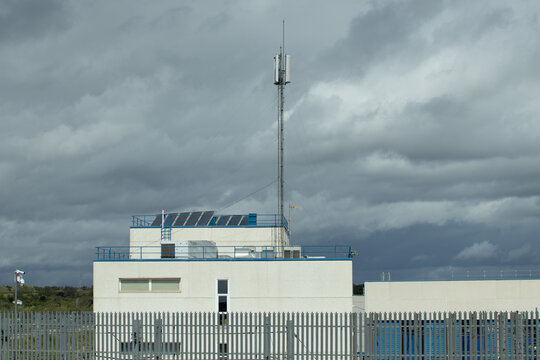 Lightning rod on the roof of a building for lightning protection systems