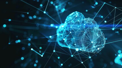 cloud and network Data with science and technology Concept