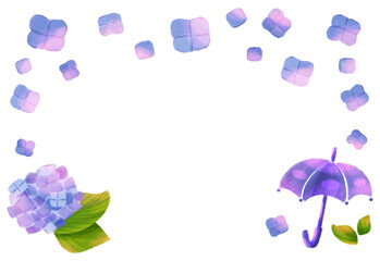 紫陽花のフレーム