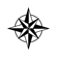 Fototapeta premium cardinal direction compass vector icon illustration