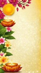 Obraz premium The Asian Vesak holiday. Festive background with a place for text