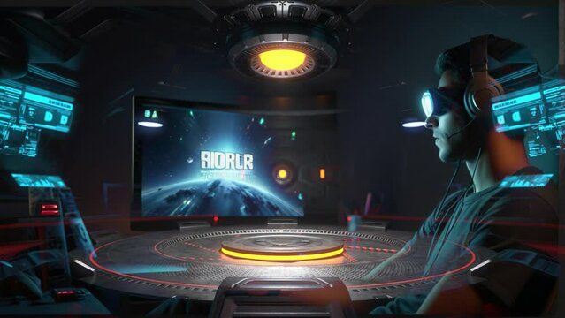 digital space dashboard interface hologram overview