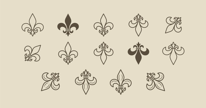 Flor de lis symbol vector illustration icon. Flor de lis symbol vector illustration icon. Fleur de Lys Symbol Icon.