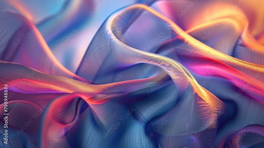 Poster swaying fabric in a background abstract effect
