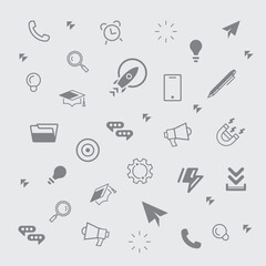 Finance icon set. Containing loan, cash, saving, financial goal, profit, budget, mutual fund, earning money and revenue icons. Solid icons collection.
