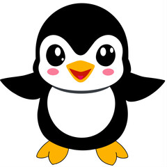 Fototapeta premium penguins full body white background char