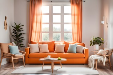 Cozy stylish living room interior