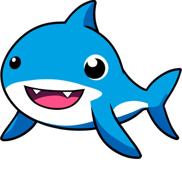 recommend clip art: shark clean line art high detail
