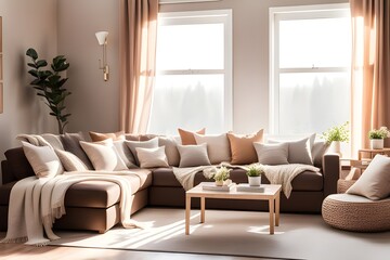Cozy stylish living room interior