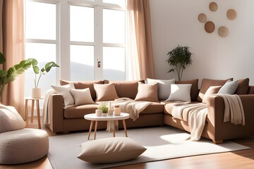 Cozy stylish living room interior