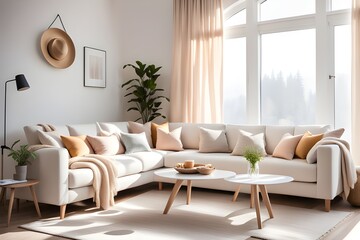 Cozy stylish living room interior