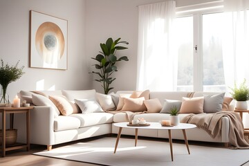 Obraz premium Cozy stylish living room interior