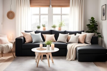 Obraz premium Cozy stylish living room interior