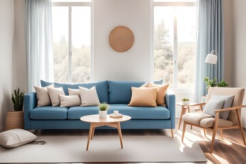 Cozy stylish living room interior