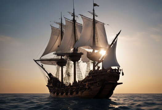 ship galleon sails sailing vessel sail sailboat boat boating yachting yacht clipper rudder schooner tall frigate coast cruise seascape marin mast nautical ocean sea