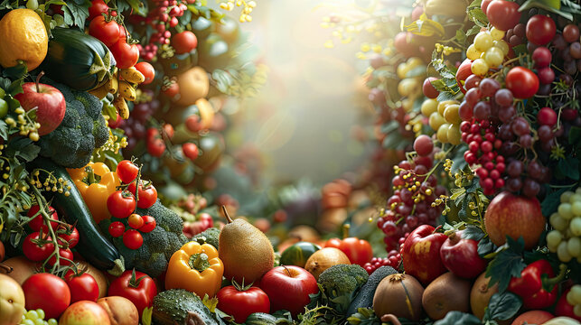 Healthy eating concept background, generative ai