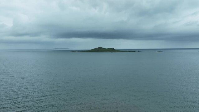Aerial view of Ireland's Eye, Howth, Ireland