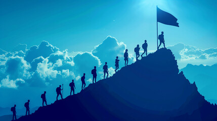 Leader inspires, motivates team toward success, empowering them to achieve goals with integrity, making positive impact.