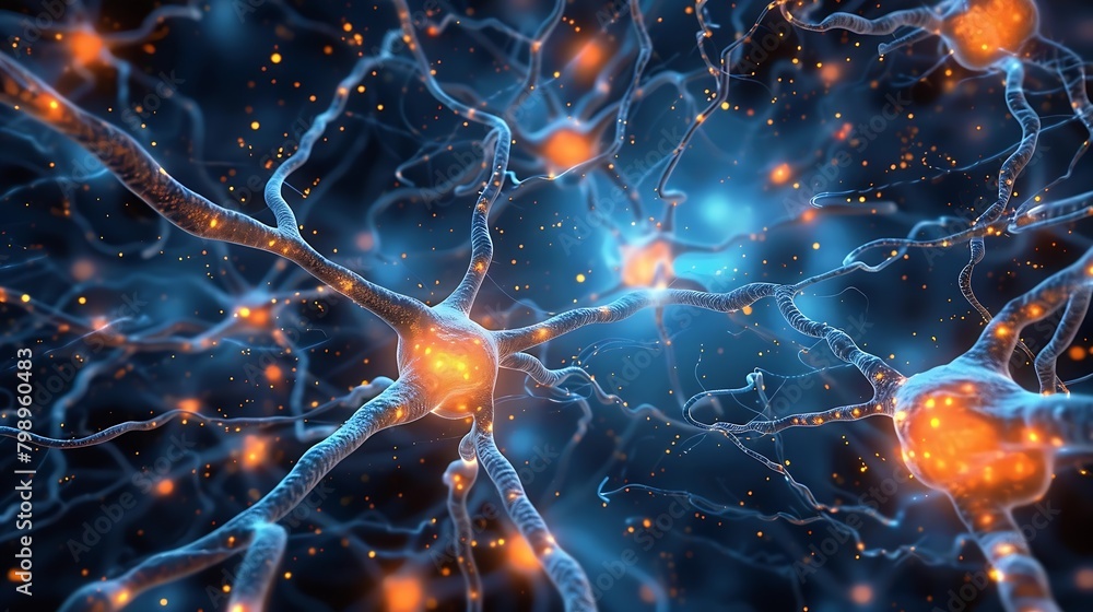 Poster Generative AI : Neurons and cells from a microscopic perspective, biotechnology 
