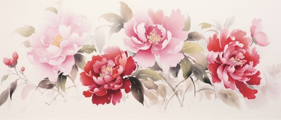 Exquisite peony, graceful charm, gentle fragrance, beautiful scenery, pleasing to the eye, pleasing to the heart.