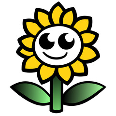 Naklejka premium sunflower cute background