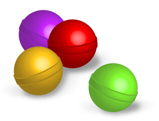 Round jawbreaker fruit candy