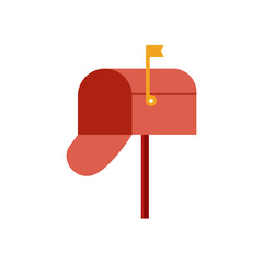 Mail box icon on white background.