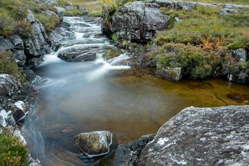 waterfall in the mountains