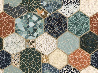 Mosaic Pattern in Terrazzo style