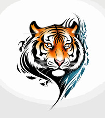 Fototapeta premium Tribal Tiger Art