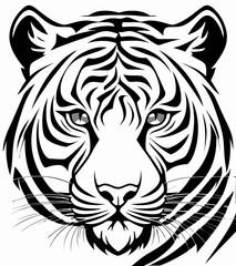 Fototapeta premium Tribal Tiger Art