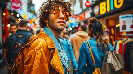 Man enjoying shopping
