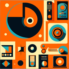vintage background art high