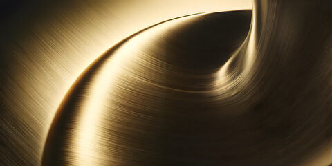 Sculptural Golden Swirls on a Shadowed Background

