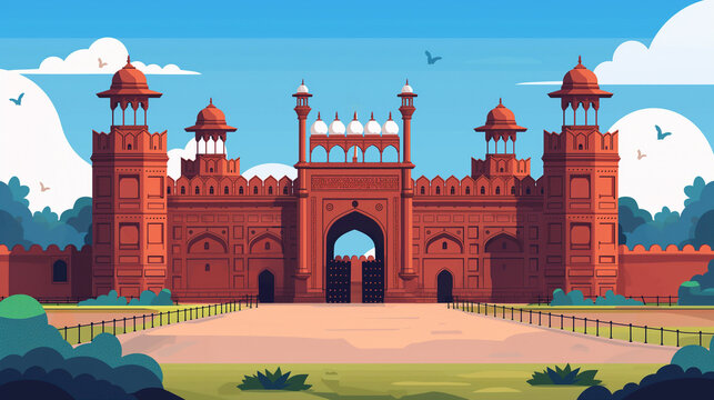Red fort or Lal Qila Delhi, India