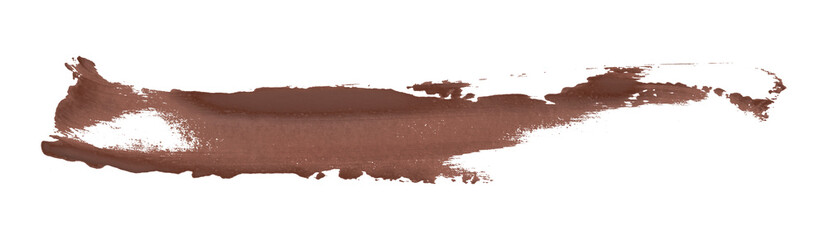 Shiny brown brush watercolor painting isolated on transparent background. watercolor png