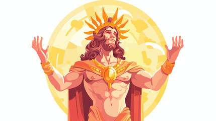 Helios or Sol - Olympian god or deity of Sun in Gre