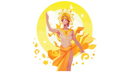 Helios or Sol - Olympian god or deity of Sun in Gre