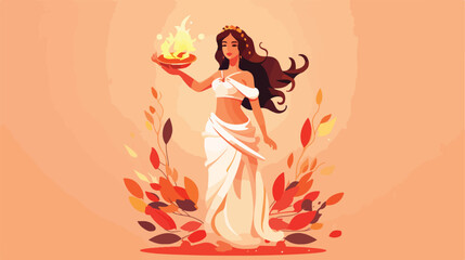 Hestia or Vesta - deity or virgin goddess of hearth