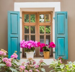 window with flowers