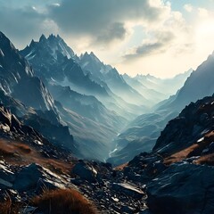 Serene Mountain in ultra hd theme. Nature background images. Serene mountains images.