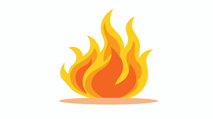 Hot burning fire icon. Hot flame blaze symbol. Camp