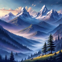 Serene Mountain in mysterious theme. Nature background images. Serene mountains images.