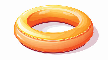 Inflatable swimming rubber ring of round shape. Sum